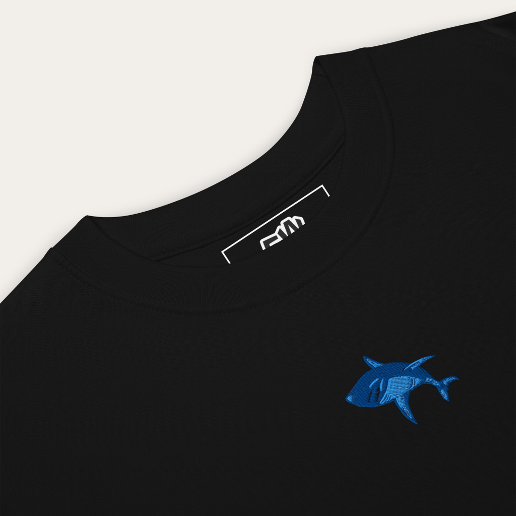 Night Swim | Embroidered Shark Heavyweight Tee